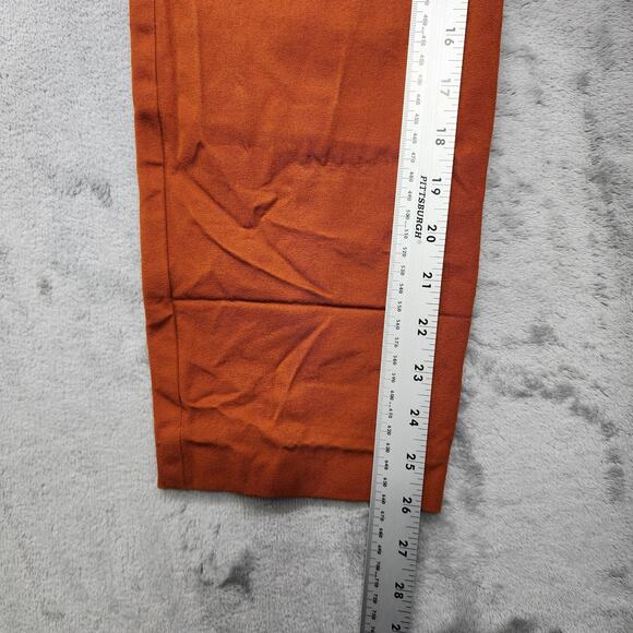 A New Day Pants Womens 12 Rust Orange Slim Fit Ankle Side Zip Office‎ Preppy - Picture 11 of 13